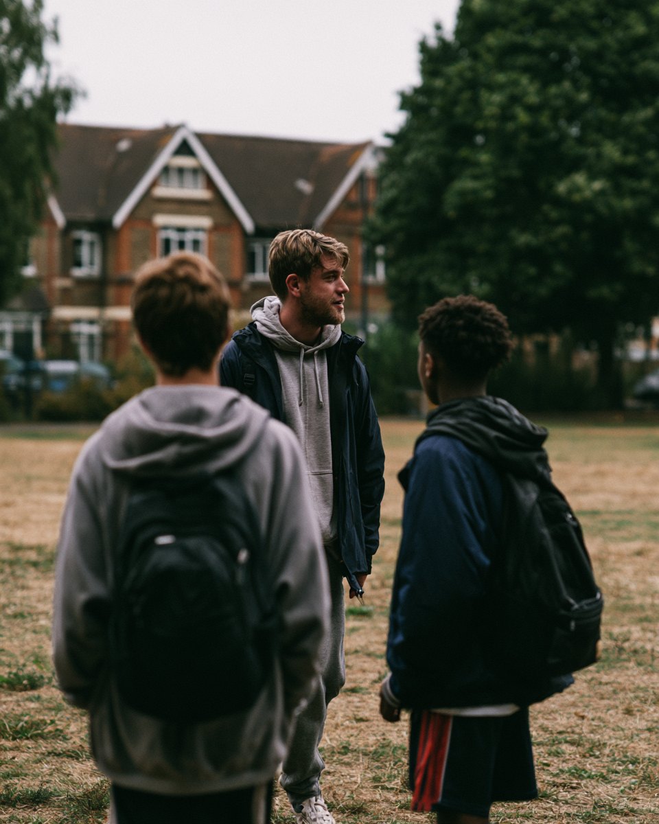 A mentor working with a young person