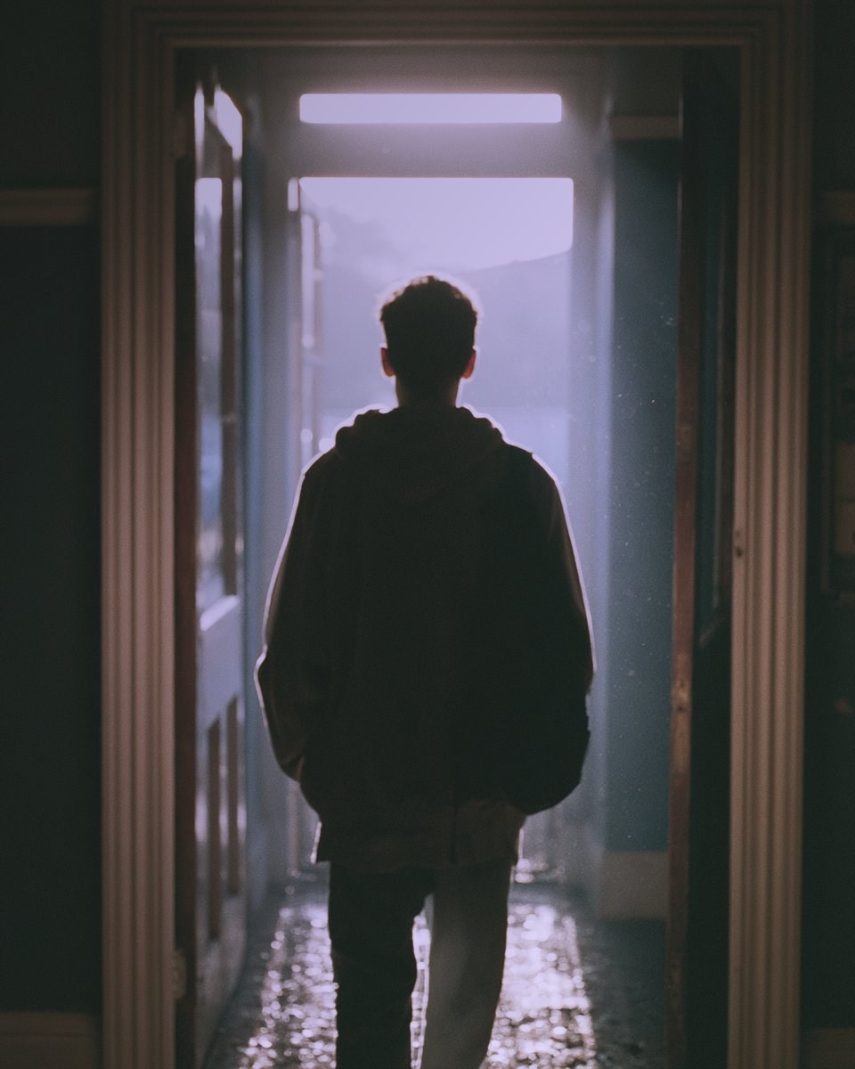 A young person moving forward